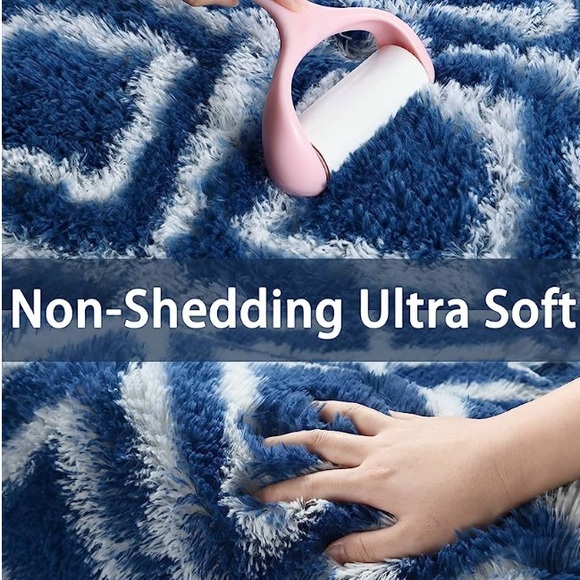 5’x8’ Geometric fluffy RUG - Picture 6 of 8